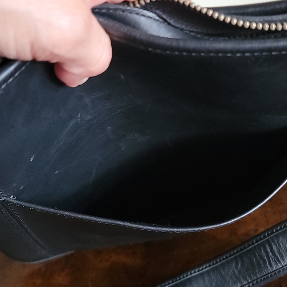 Leather/Suede Shoulder Bag - Picture 3 of 11